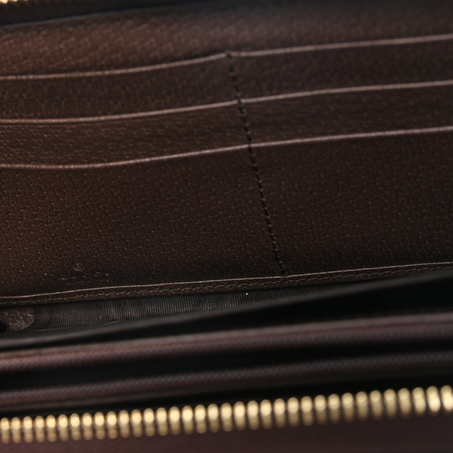 Gucci GG Supreme Monogram Web Ophidia Zip Around Wallet Brown 6 of 7