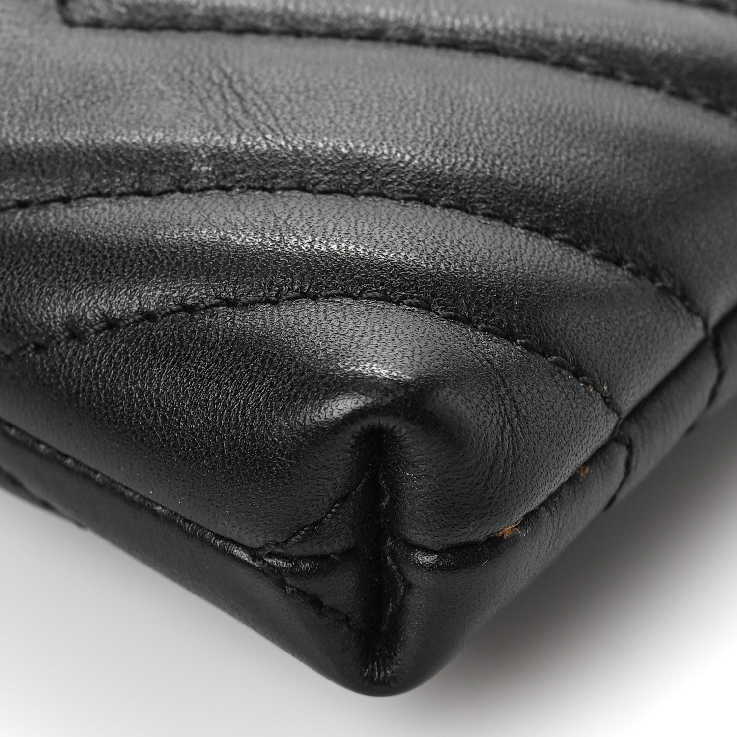 Gucci Calfskin Matelasse Mini GG Marmont Chain Bag Black 8 of 10