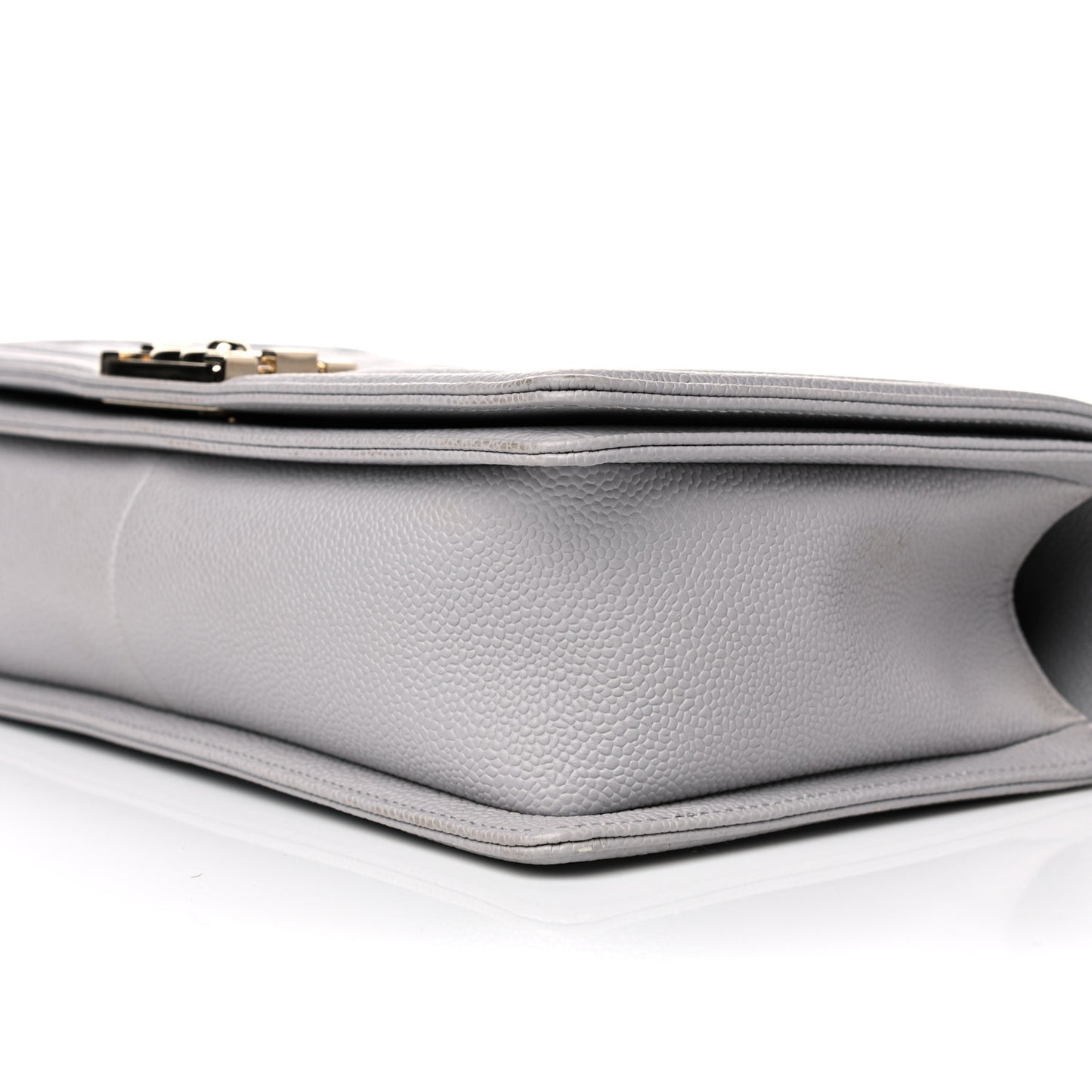 Caviar Quilted New Medium Boy Flap Grey