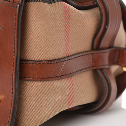Burberry House Check Bridle Calfskin Medium Alchester Bowling Bag Dark Tan 11 of 19