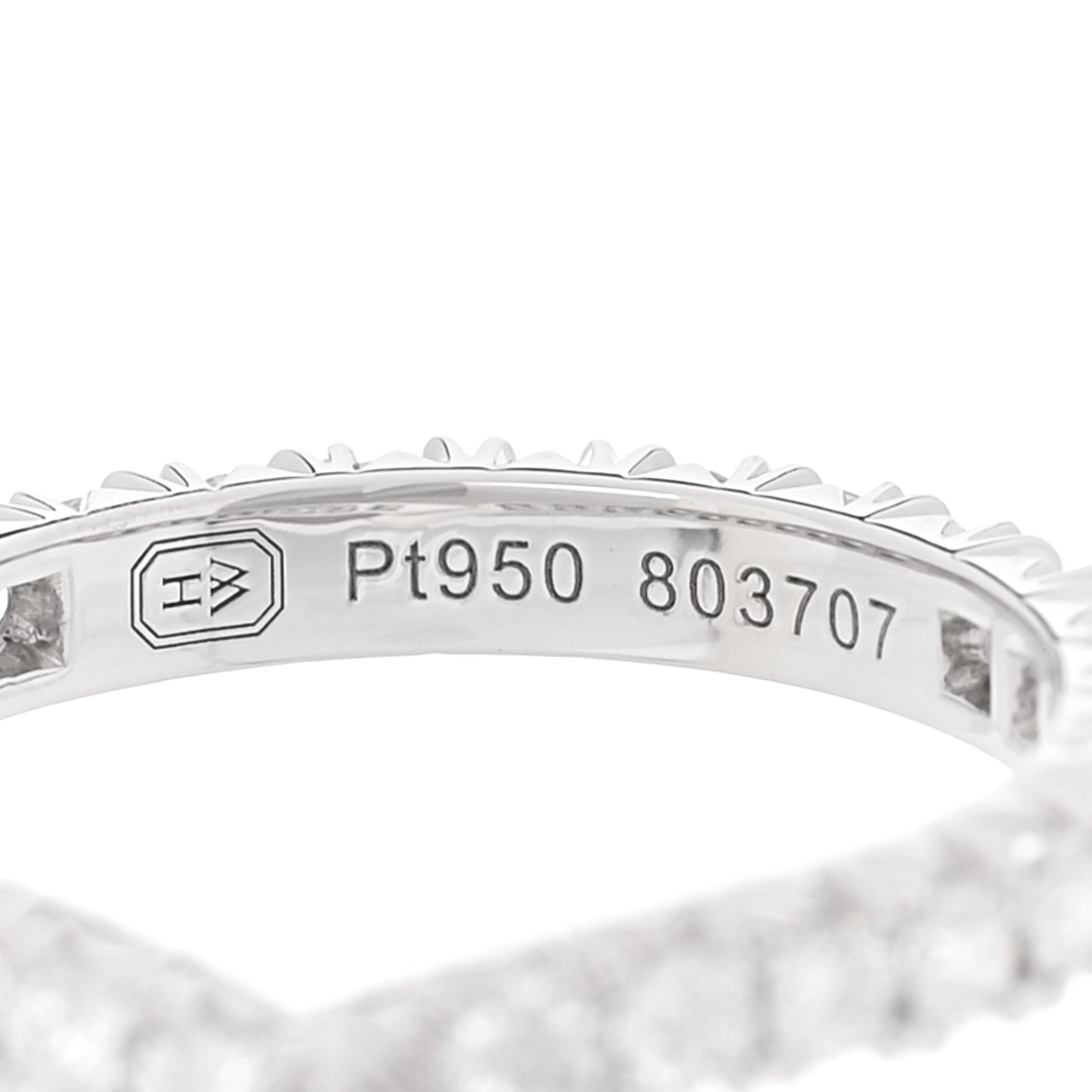 Platinum Diamond Ribbon Wedding Band Ring 47 4.25