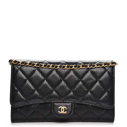 Chanel Caviar Quilted Wallet on Removable Chain Black 3 of 15