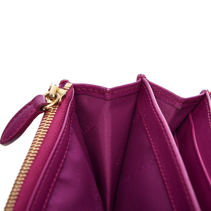 Burberry Calfskin Horseferry Check Porter Continental Wallet Dark Pink 10 of 10
