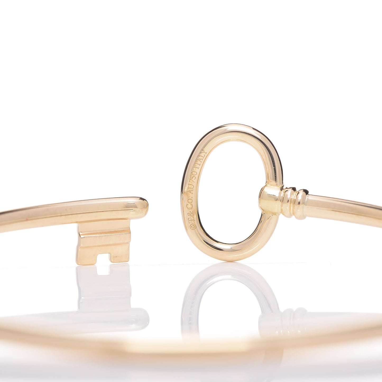 18K Yellow Gold Keys Wire Bracelet