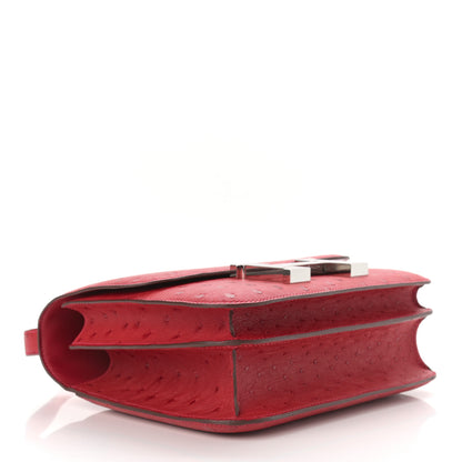 Hermes Ostrich Constance 24 Rouge Vif 4 of 11