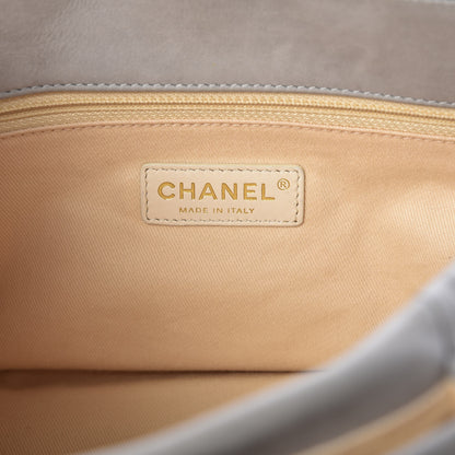 Chanel Iridescent Calfskin Large Chic Quilt Flap Grey 6 of 9