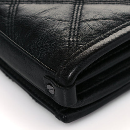 Saint Laurent Lambskin Diamond Quilted Becky Chain Wallet Black 11 of 13
