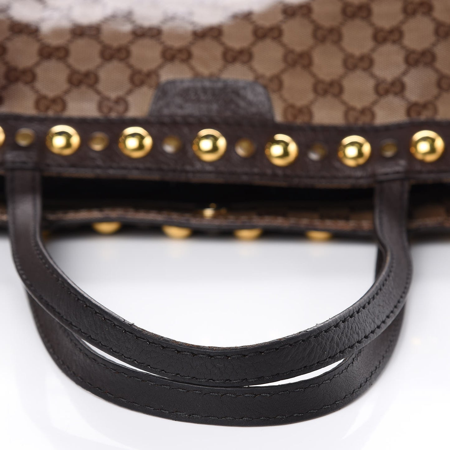 Crystal Monogram Medium Babouska Shopping Tote Dark Brown