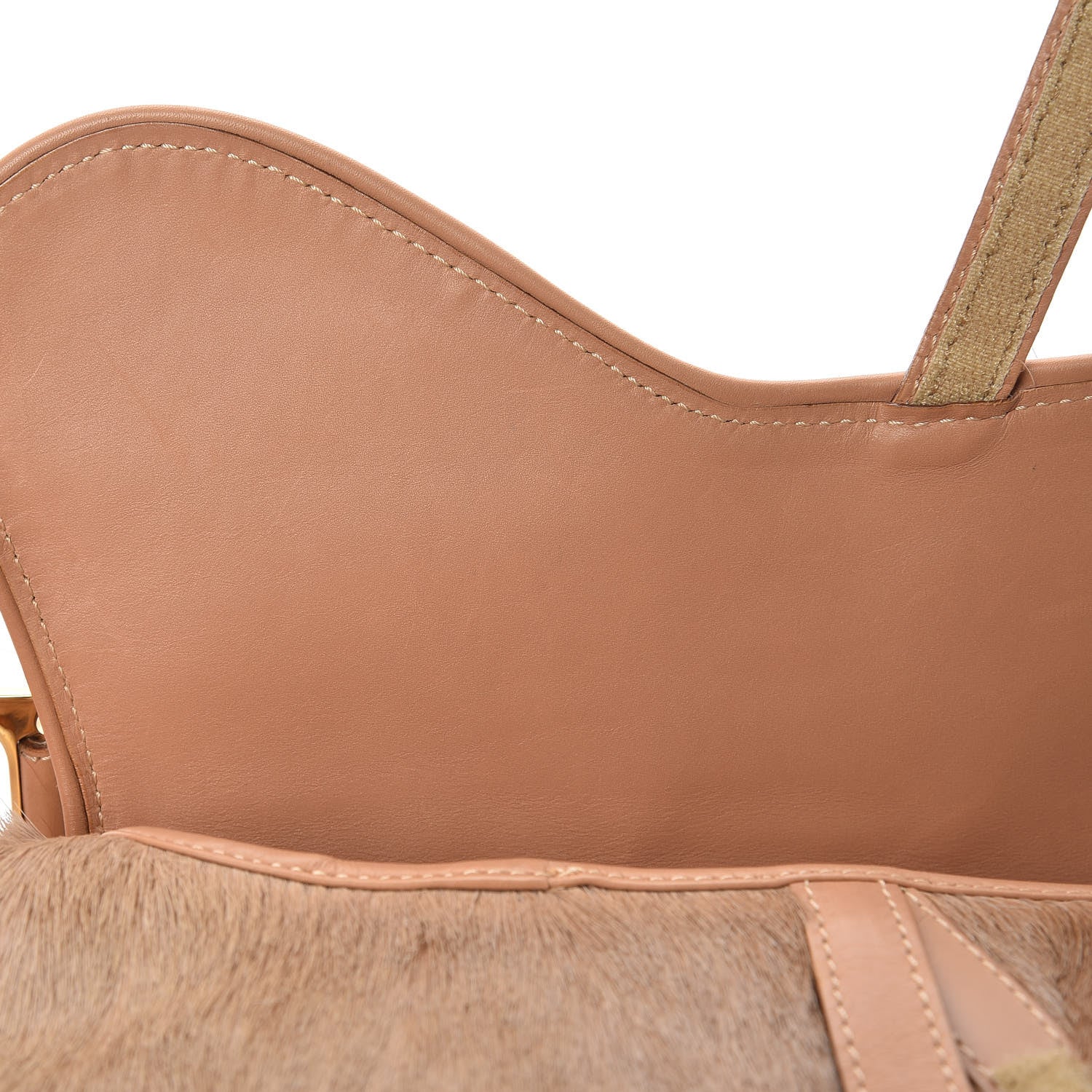 Christian Dior Pony Hair Saddle Bag Brown 8 of 8