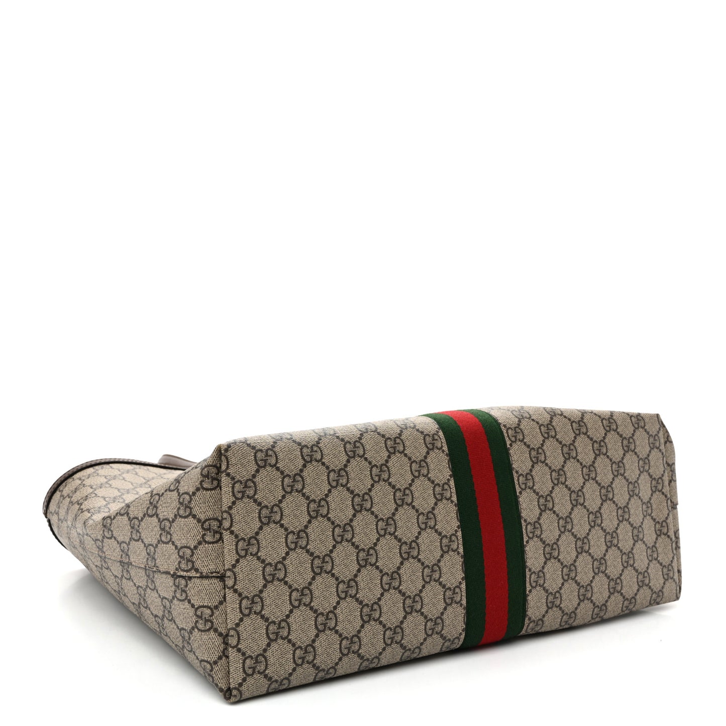 GG Supreme Monogram Medium Ophidia Shopping Tote Brown