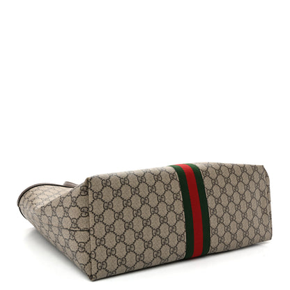Gucci GG Supreme Monogram Medium Ophidia Shopping Tote Brown 4 of 10