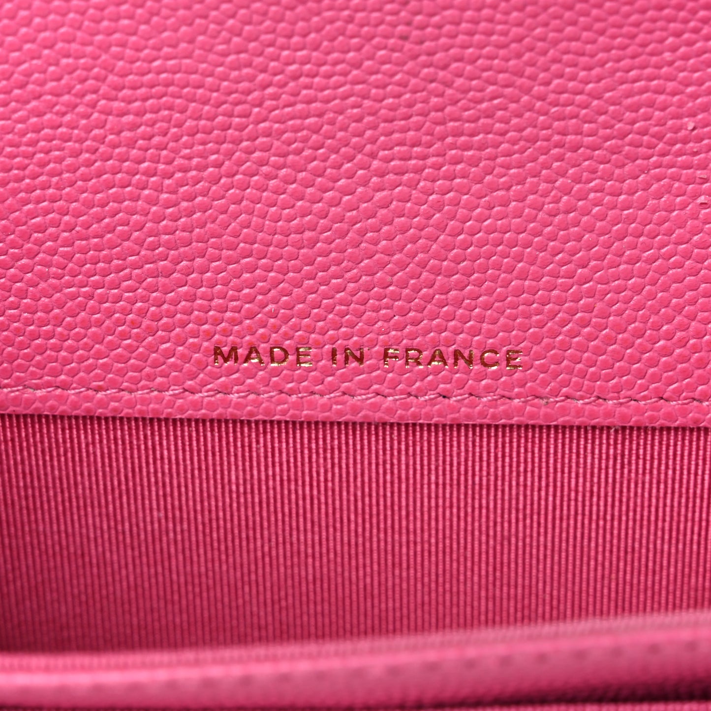 Caviar Quilted Flap Card Holder Wallet Pink