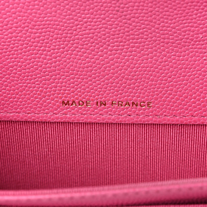 Chanel Caviar Quilted Flap Card Holder Wallet Pink 7 of 17