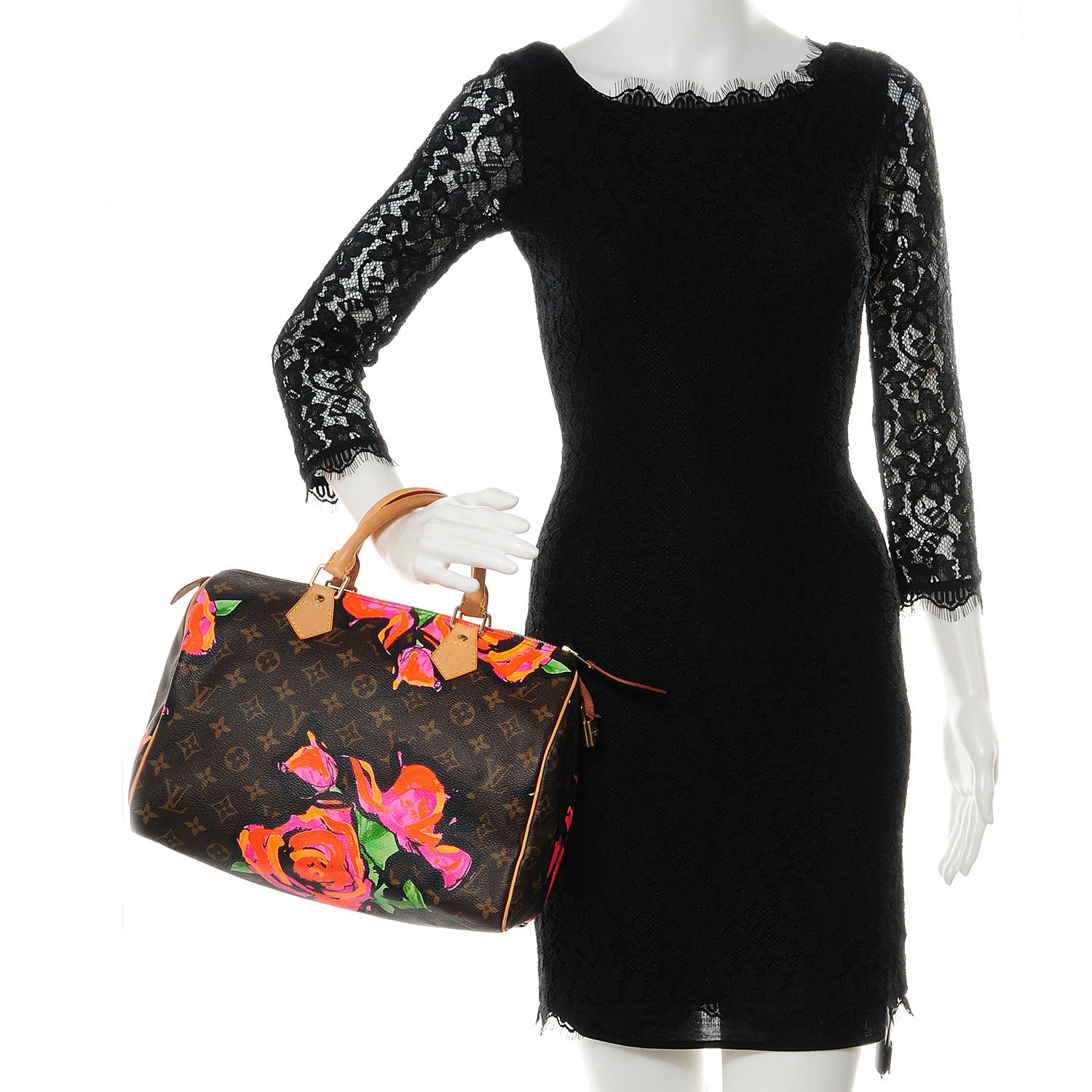 Louis Vuitton Monogram Roses Speedy 30 2 of 7