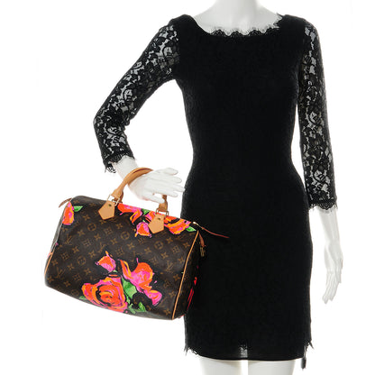Louis Vuitton Monogram Roses Speedy 30 2 of 7