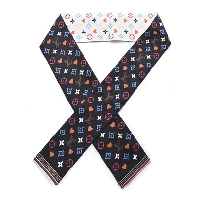 Louis Vuitton Silk Game On Bandeau Black White 1 of 4
