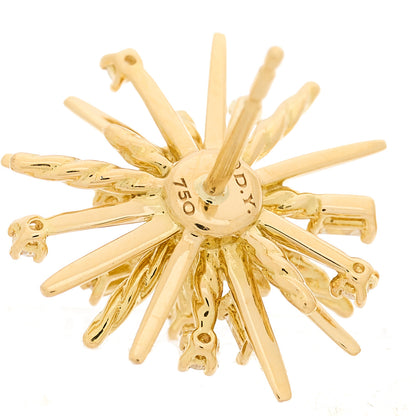 David Yurman 18K Yellow Gold Diamond Supernova Stud Earrings 4 of 4