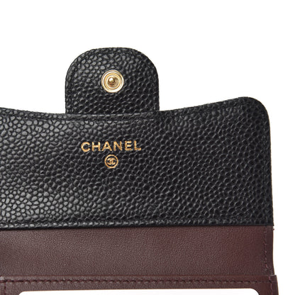 Chanel Caviar Quilted Compact Flap Wallet Black 6 of 9