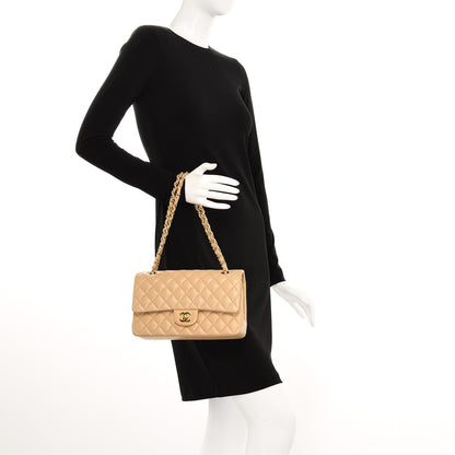 Chanel Lambskin Quilted Medium Double Flap Beige 2 of 10