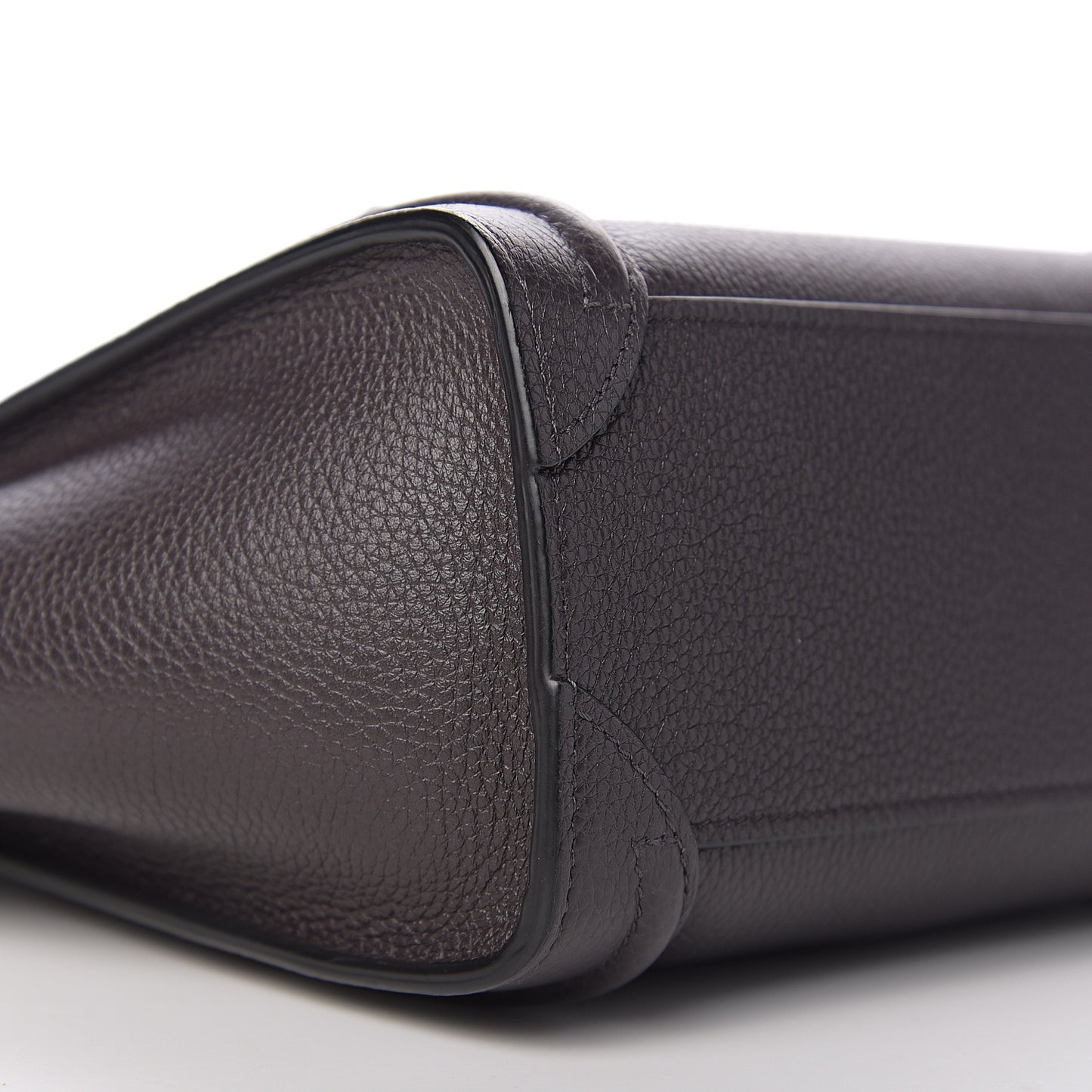 Drummed Calfskin Nano Luggage Liquorice