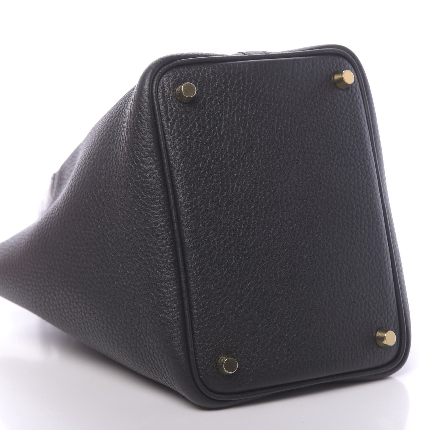Taurillon Clemence Matte Alligator Picotin Lock Touch 18 PM Black