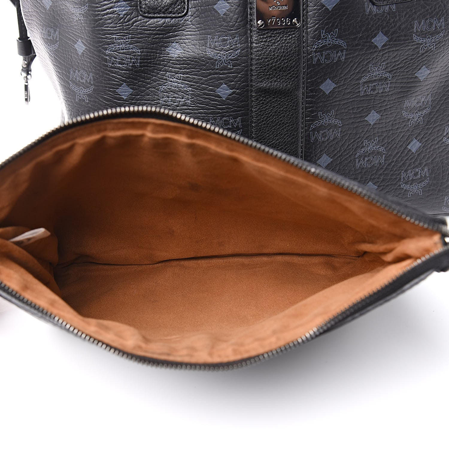 MCM Visetos Medium Liz Reversible Shopper Tote Black 17 of 22