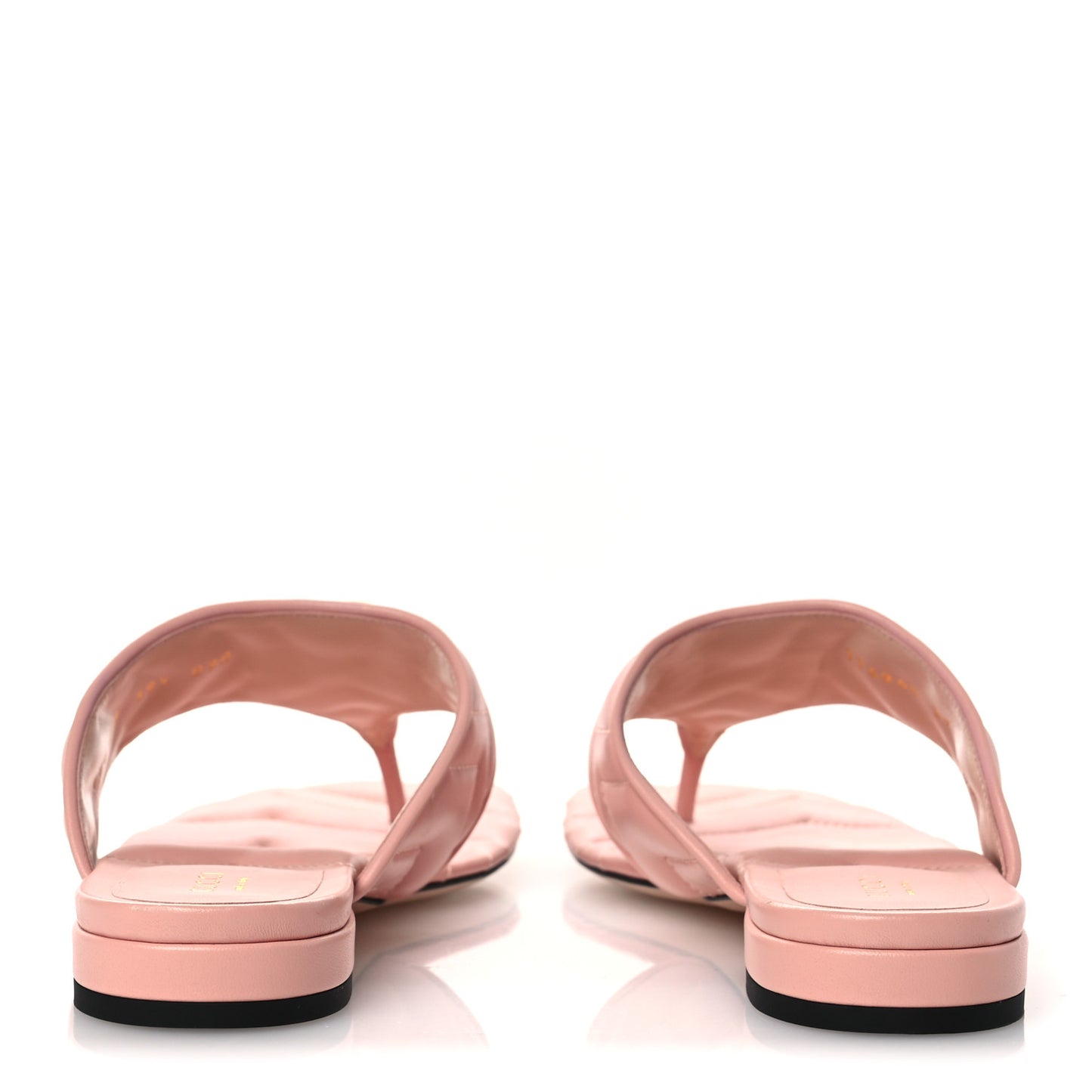 Nappa Charlotte Double G Marmont Thong Sandals 39.5 Perfect Pink