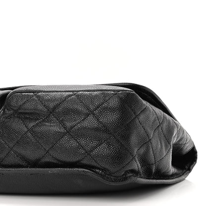 Chanel Grained Calfskin Large Natural Beauty Flap Black 10 of 10