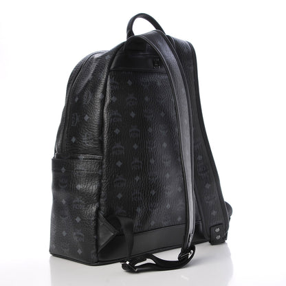 MCM Visetos Medium Stark Logo Stripe Backpack Black 3 of 11