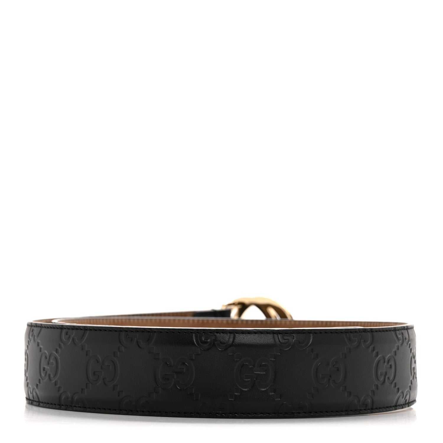 Gucci Calfskin Interlocking G 37mm Belt 80 32 Black 2 of 7