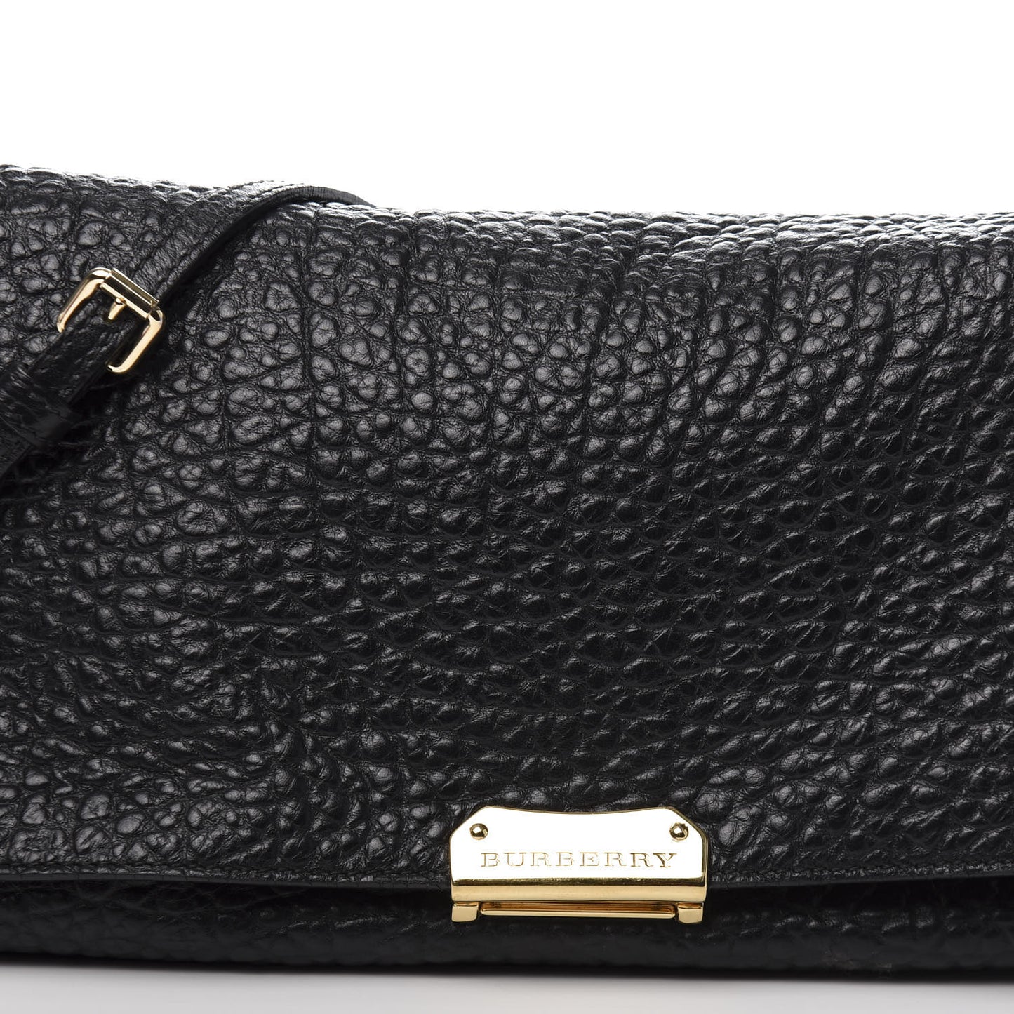 Signature Grain Medium Mildenhall Crossbody Bag Black