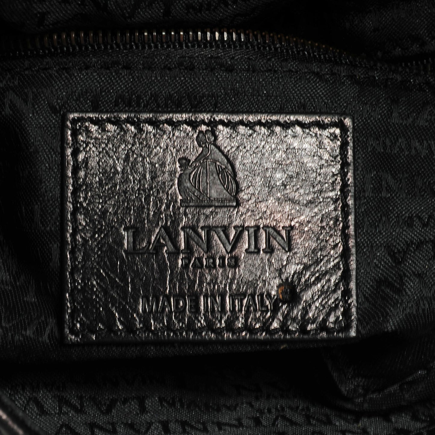 Quilted Lambskin Happy Long Crossbody Black