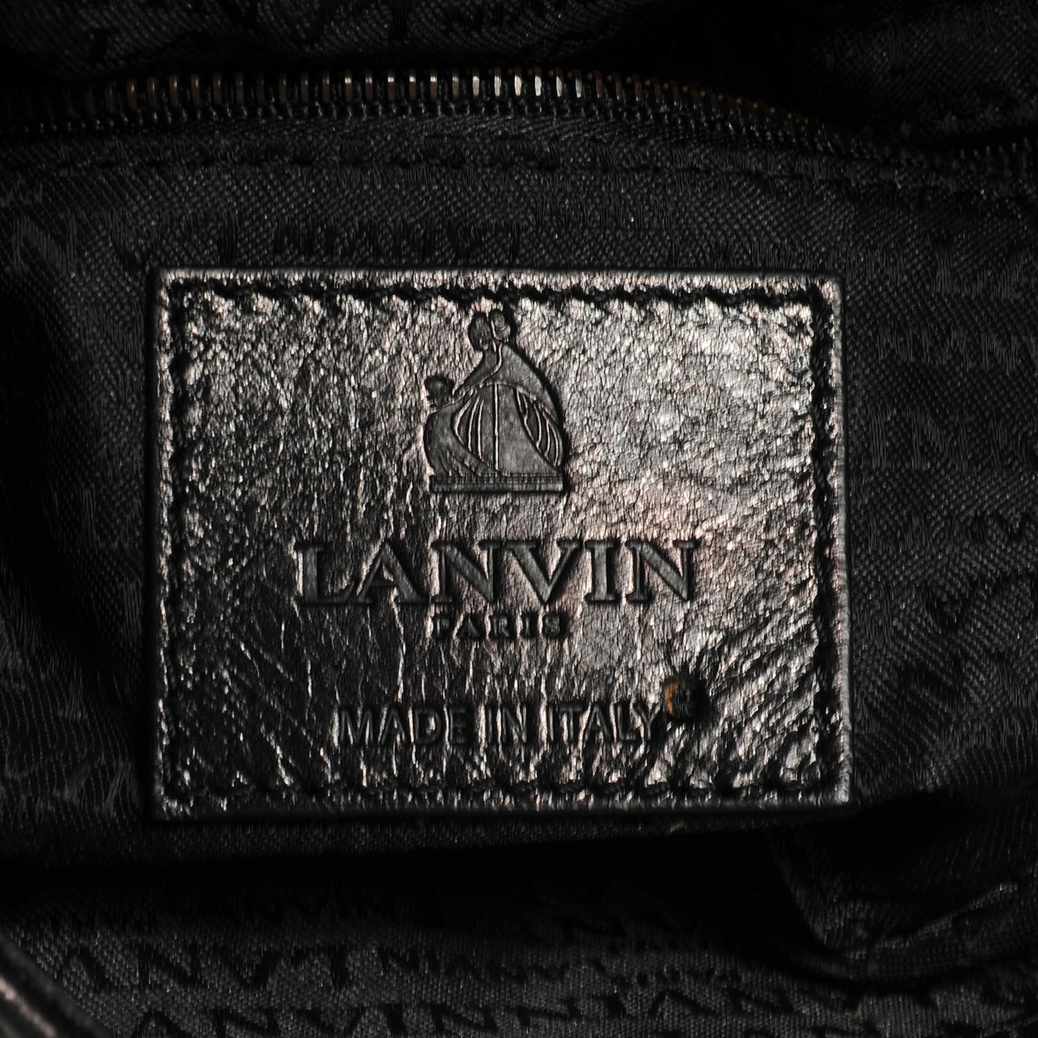 Lanvin Quilted Lambskin Happy Long Crossbody Black 6 of 6