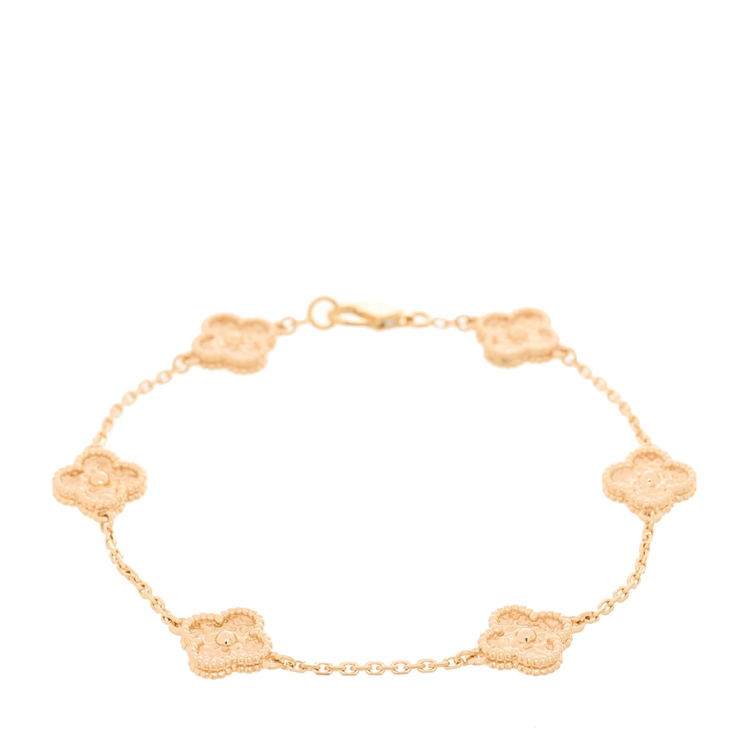 Van Cleef & Arpels 18K Rose Gold 6 Motifs Sweet Alhambra Bracelet 1 of 6