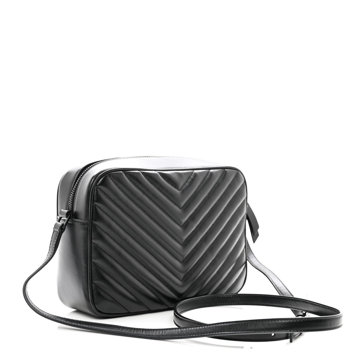 Calfskin Matelasse Monogram Monochrome Lou Camera Bag Black