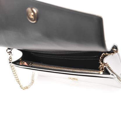 Christian Dior Patent Micro-Cannage Diorama Wallet on Chain Pouch White 5 of 10