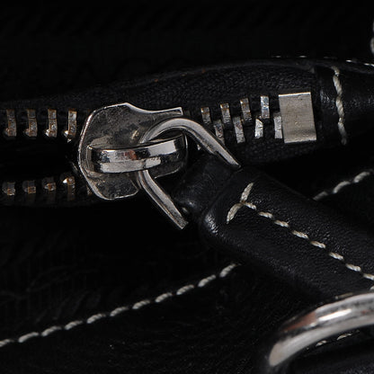 Prada Vitello Daino Side Pocket Tote Black 13 of 20