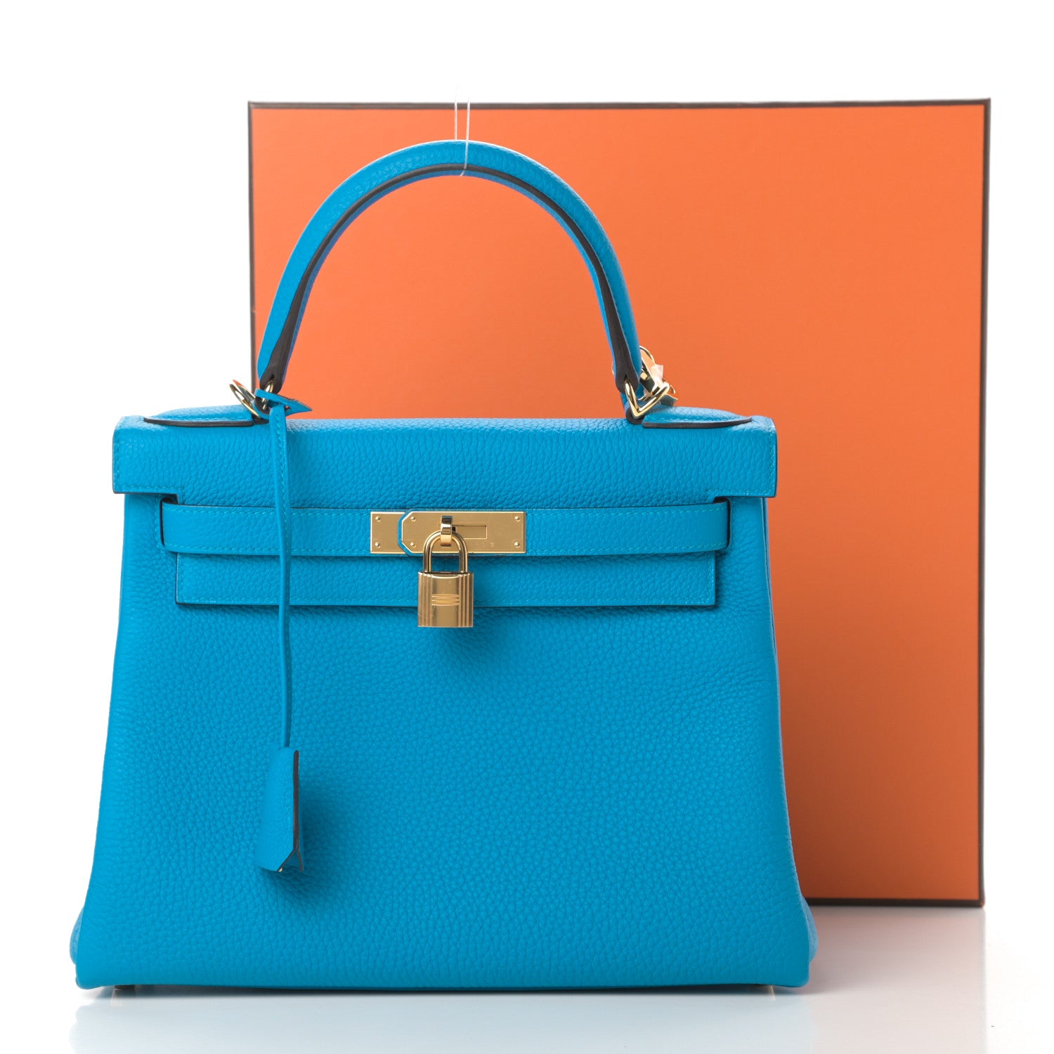 Hermes Togo Kelly Retourne 28 Bleu Zanzibar 11 of 11