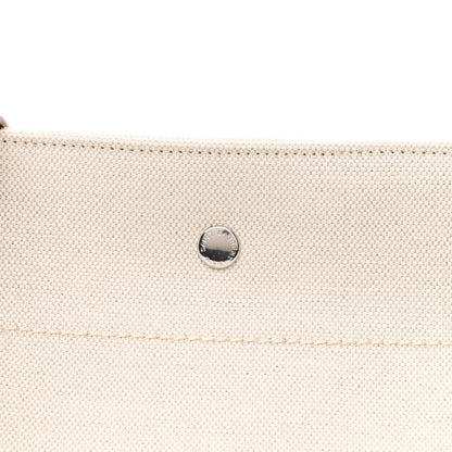 Saint Laurent Linen Calfskin Rive Gauche Bucket Bag Optic White Cognac 10 of 12