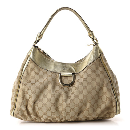 Gucci Monogram Large D Gold Hobo Gold 1 of 19