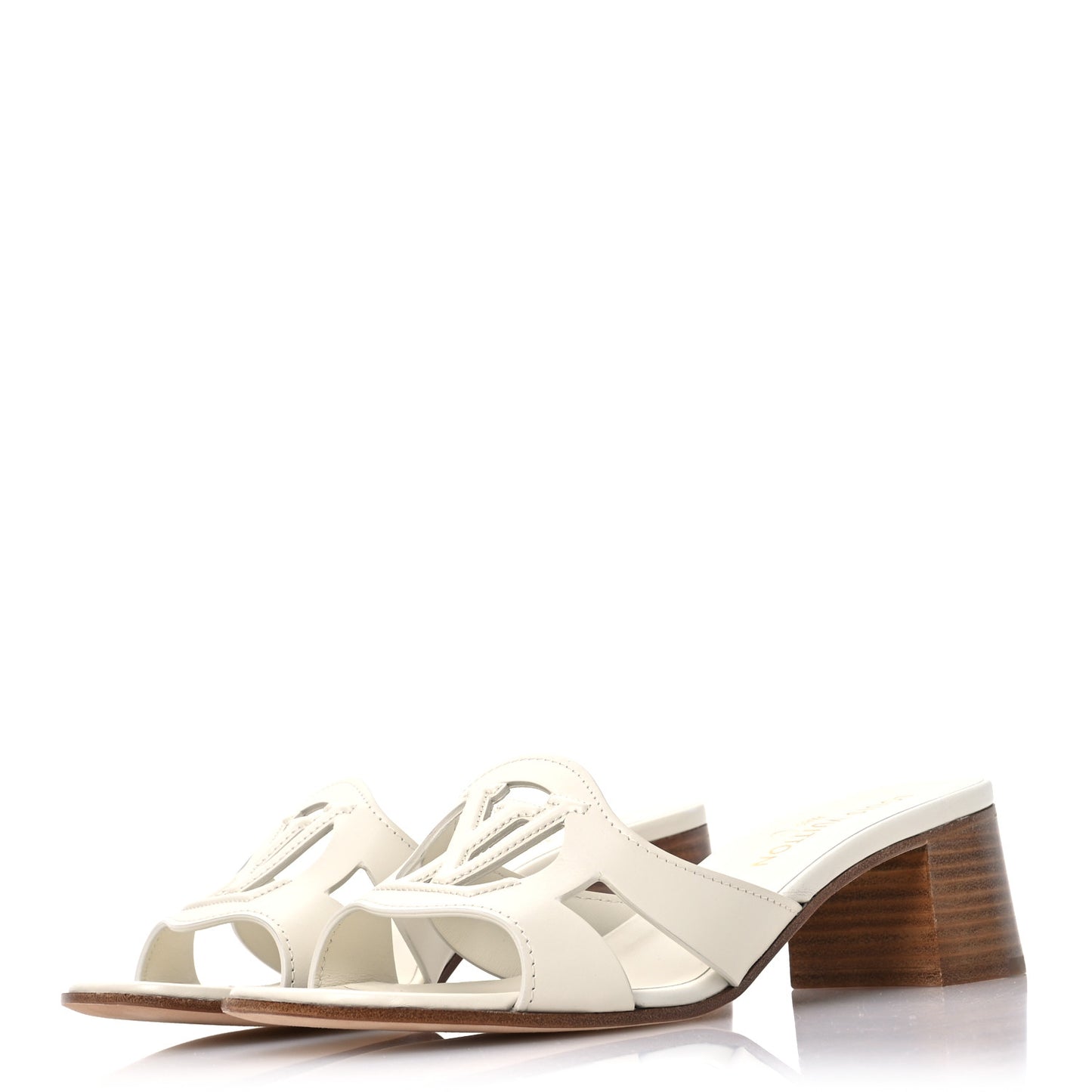 Calfskin LV Isola Mules 38 White