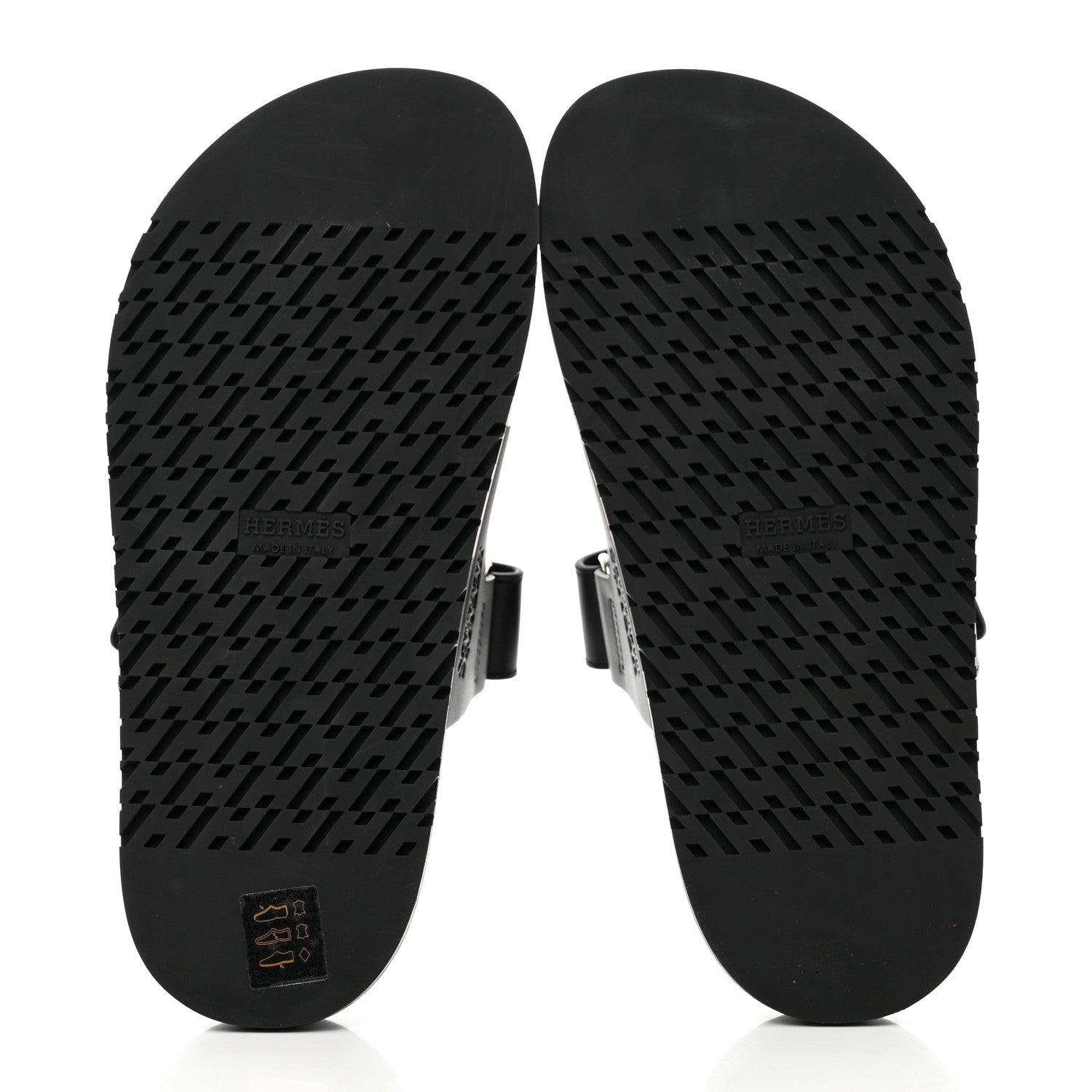 Hermes Calfskin Womens Chypre Sandals 35.5 Black 5 of 9
