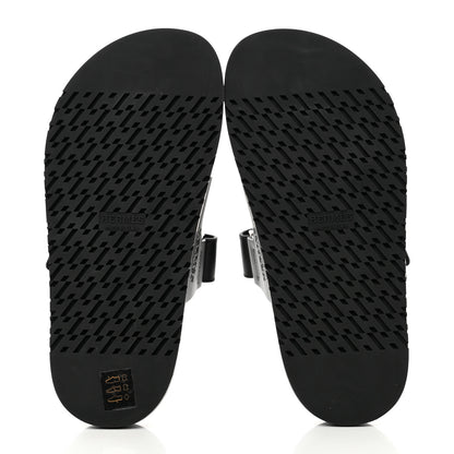 Hermes Calfskin Womens Chypre Sandals 35.5 Black 5 of 9