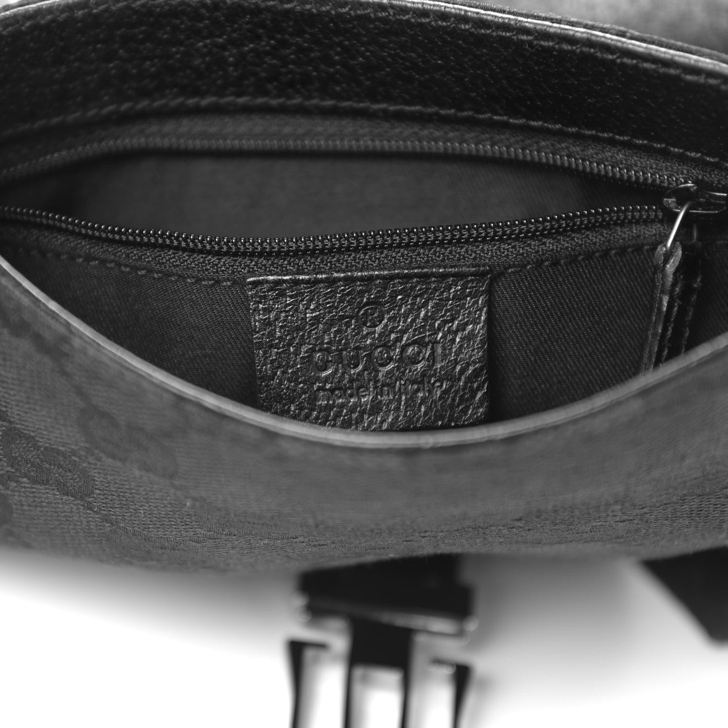 GG Monogram Web Buckle Belt Bag Black