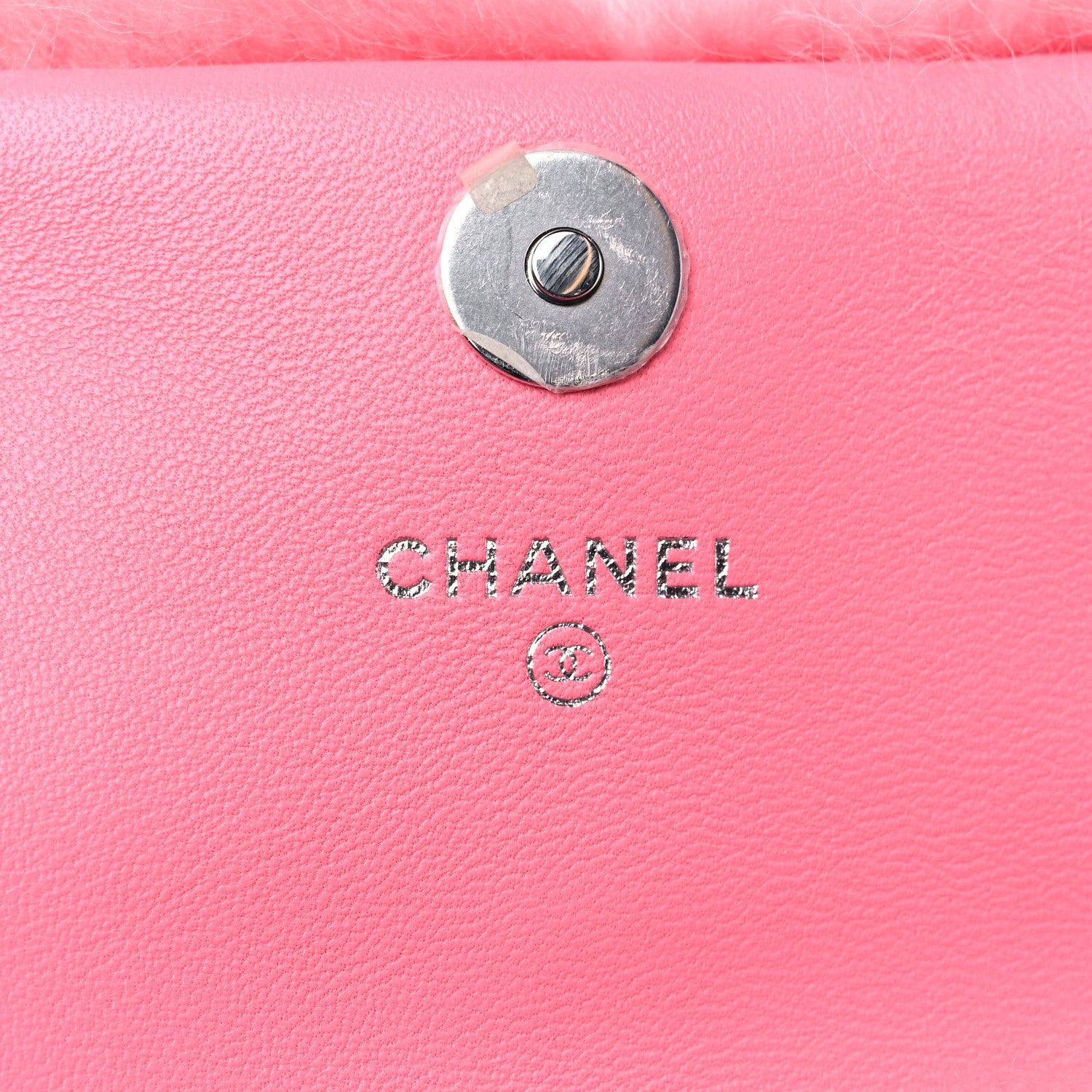 Chanel Shearling Lambskin CC Hook Card Holder Pink 6 of 10