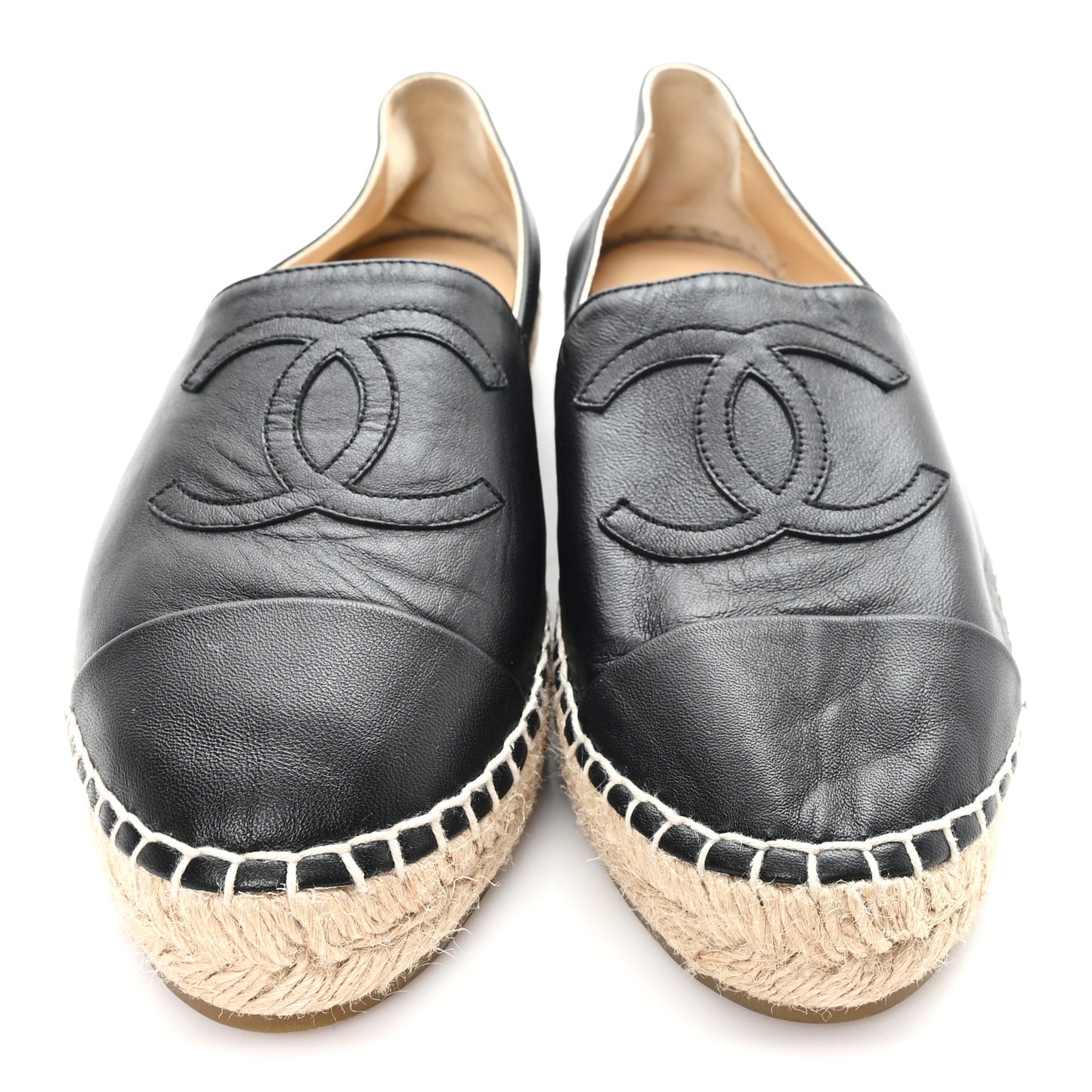 Lambskin CC Espadrilles 39 Black