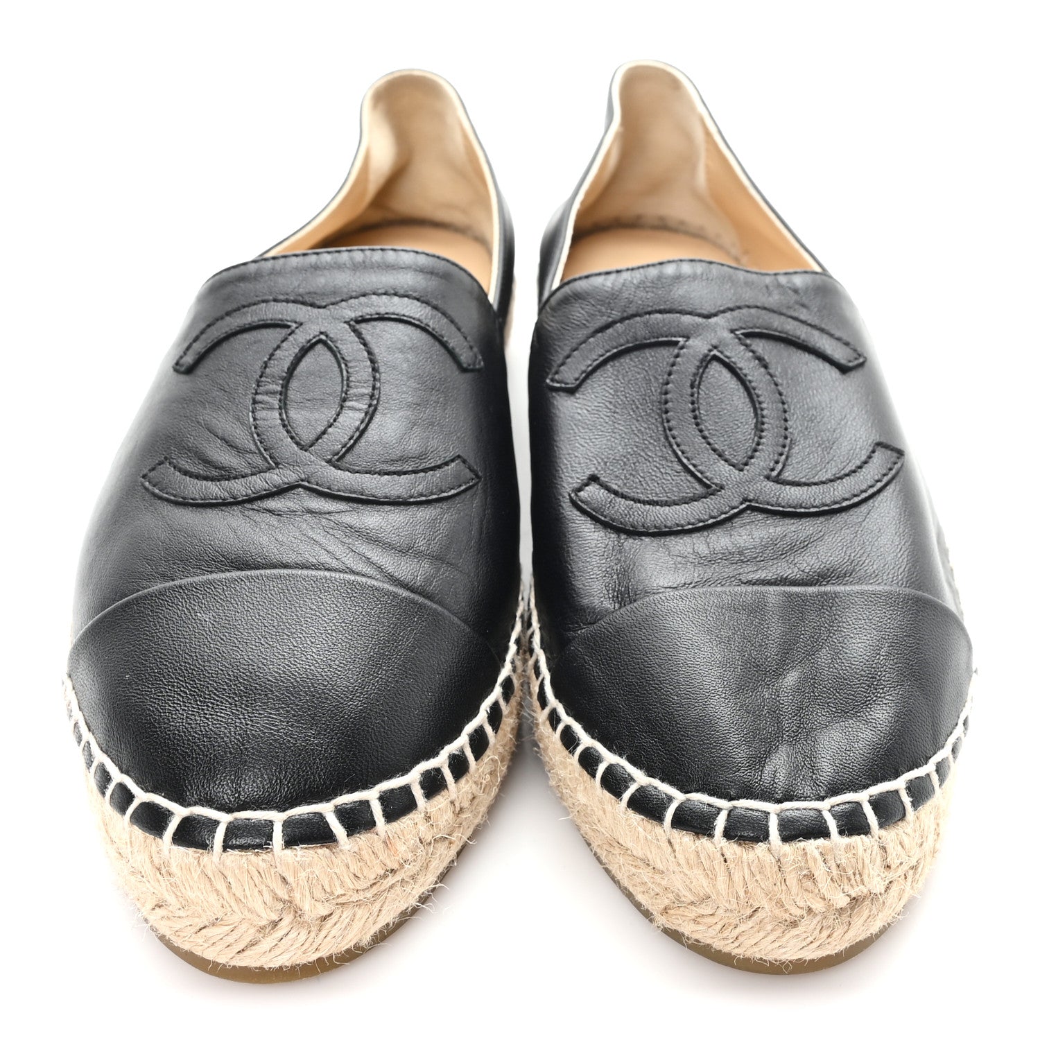 Chanel Lambskin CC Espadrilles 39 Black 3 of 11