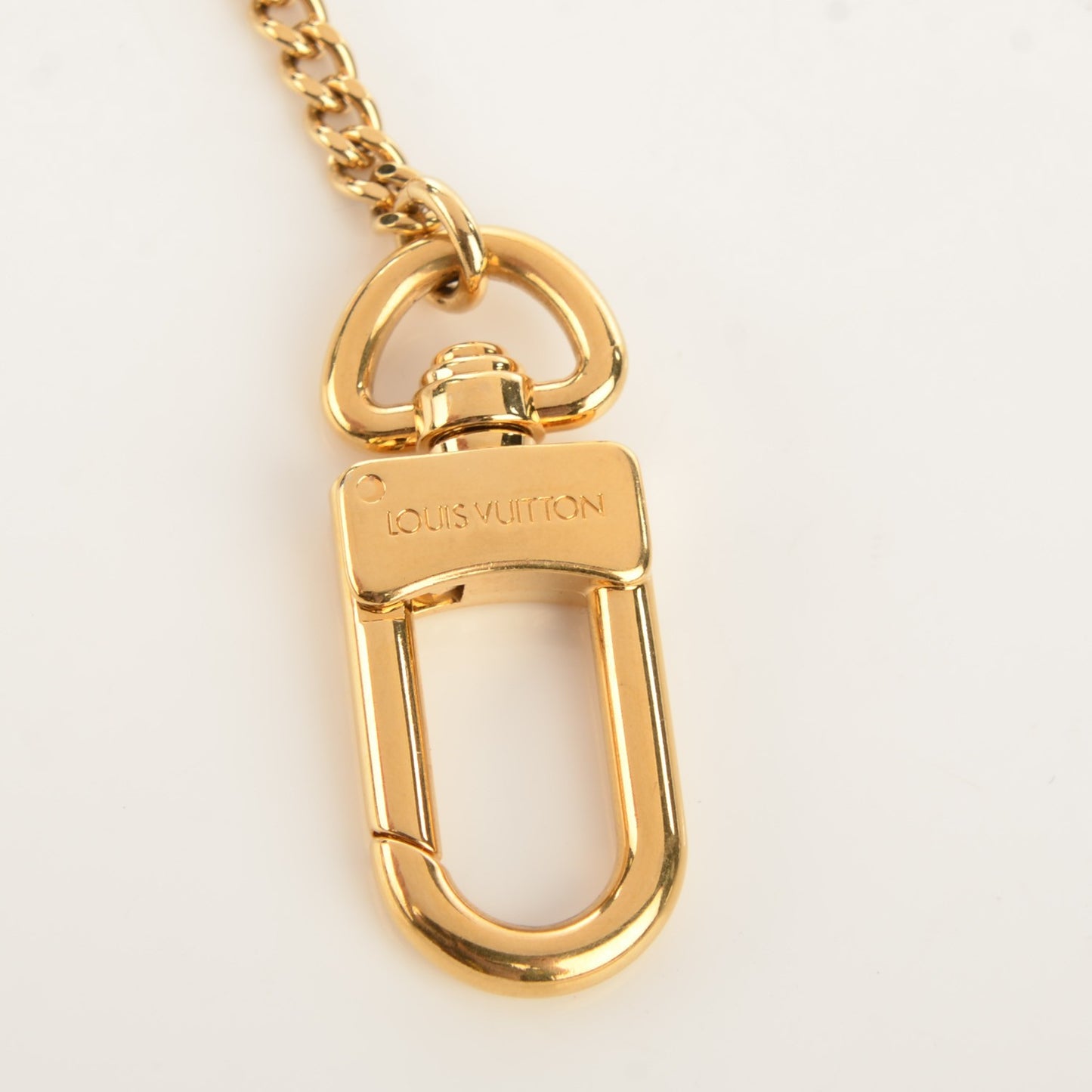 Metal Pochette Extender Key Ring Chain Gold