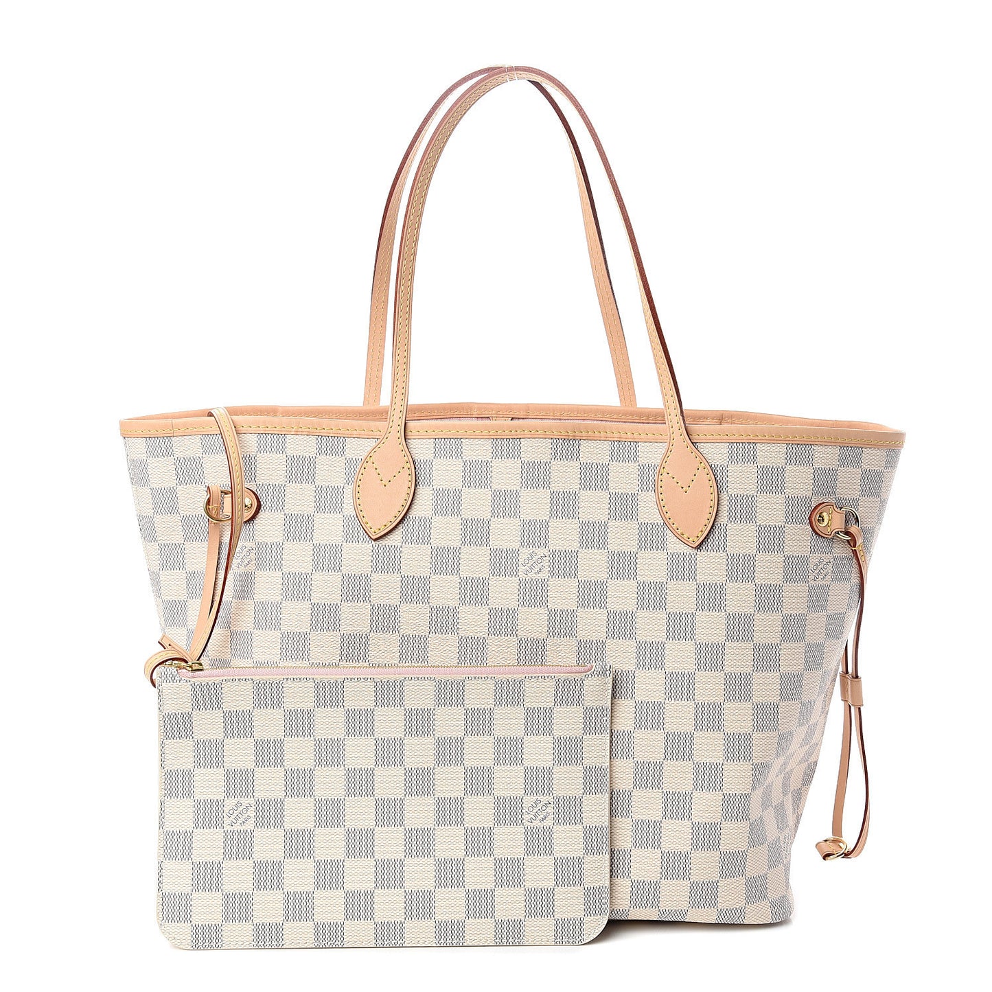Damier Azur Neo Neverfull MM Rose Ballerine