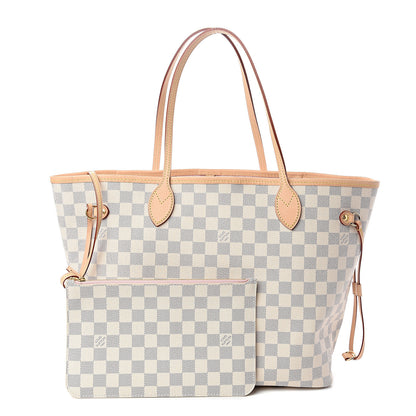 Louis Vuitton Damier Azur Neo Neverfull MM Rose Ballerine 1 of 10